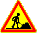 panneau de  travaux